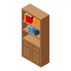 Book store icon isometric vector. University office. Legal law