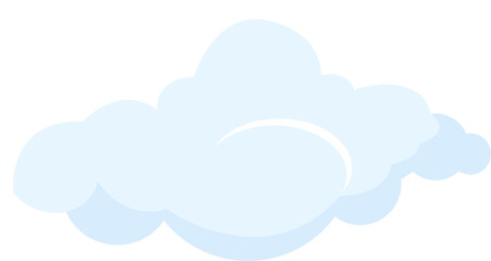 White cloud clipart design illustration