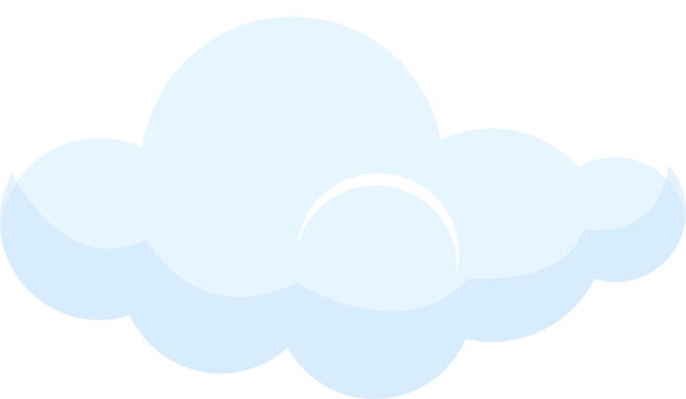 White cloud clipart design illustration