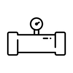 Illustration of Pressuse Gauge Pipe Icon