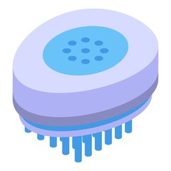 Rubber dog brush icon isometric vector. Spa pet. Grooming salon
