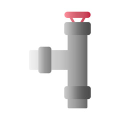 Illustration of Industrial Pipe Valve Icon