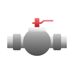 Illustration of Industrial Pipe Valve Icon