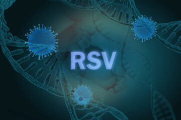 RSV virus and DNA on the background of infant feet