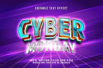 Cyber Monday Vector Text Effect Editable