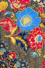 Batik sarong pattern background in Thailand, traditional batik sarong in Asian.