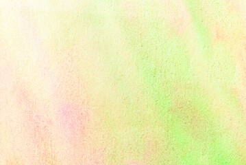 Pastel Yellow, green, orange, pink, white abstract background texture. Copy space for banner, design, poster, backdrop. High resolution colorful watercolor texture background. Hand painted texture.