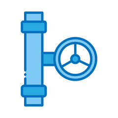 Illustration of Industrial Valve Pipe Icon