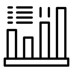 Business graph chart icon outline vector. Comfort zone. Escape work