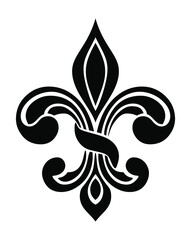 floral black and white ornament