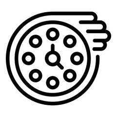 Comfort zone time icon outline vector. Start cage. Work leaving