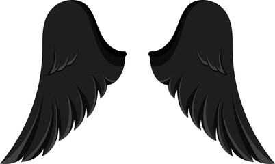 Fototapeta premium Angel wings clipart design illustration