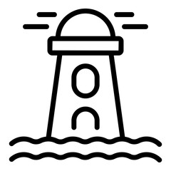 Lighthouse icon outline vector. Safety water. Life guard