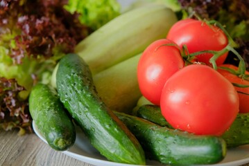 Organic harvest vegetable assortment diet. market fresh