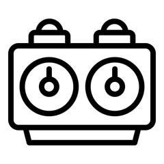 Chess clock icon outline vector. Online game. Design bet