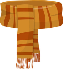 Winter scarf clipart design illustration