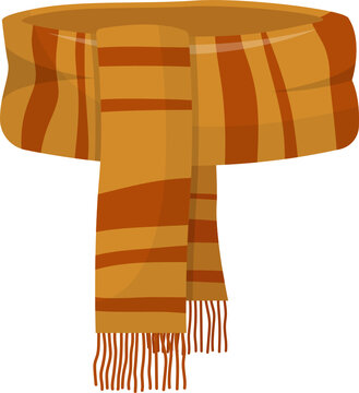 orange striped scarf clip art preview