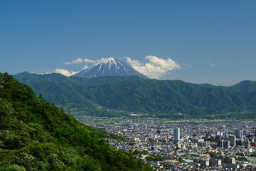 富士山を山梨県側から見た景色