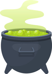 Witch cauldron clipart design illustration