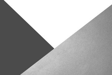 Dark and light abstract white and shades or tones of grey triangles paper background with lines intersecting each other plain vs textured cover