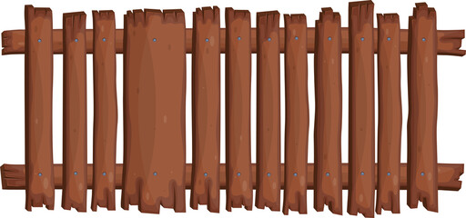 Wooden board in cartoon style 