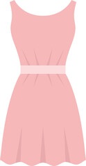 Dress in flat design clipart illustration