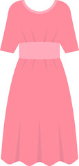 Dress in flat design clipart illustration