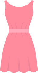 Dress in flat design clipart illustration