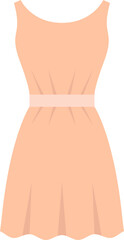 Dress in flat design clipart illustration