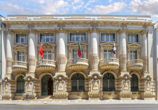 The building of headquarters of the Portuguese bank Banco Totta and Acores. Lisbon, Portugal