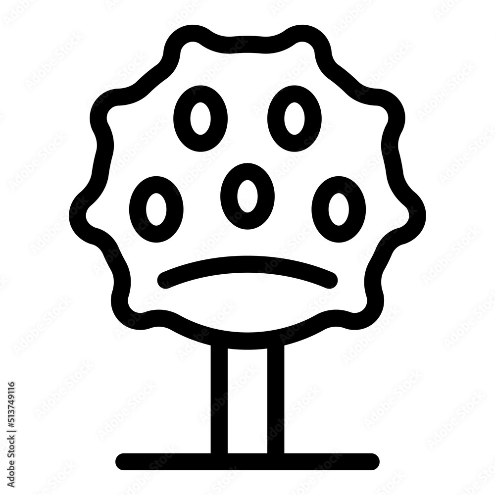 Wall mural dessert icon outline vector. cake candy. art lollipop