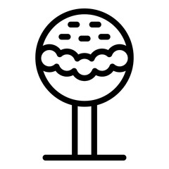 Sugar lollipop icon outline vector. Cake pop. Fancy sweet