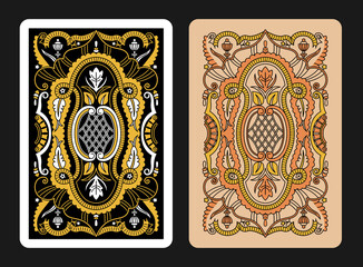 The reverse side of a playing card - back side reverse of playing cards pattern vector 19