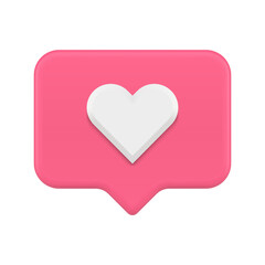 Like notice social media cyberspace social networks quick tips pink realistic 3d icon vector