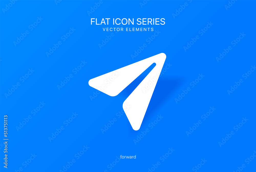 Poster Paper plane icon vector. Send icon. Submit direct sign. Message forward logo illustration. Trendy flat style graphic element for web site, UI UX, presentations. Stock vector EPS10.