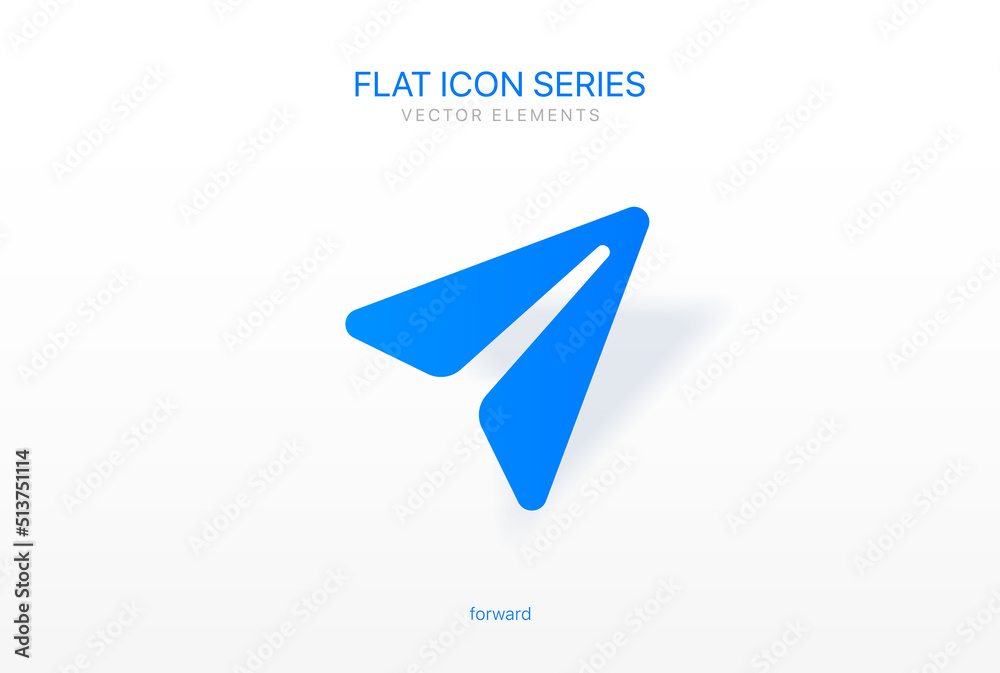 Poster Paper plane icon vector. Send icon. Submit direct sign. Message forward logo illustration. Trendy flat style graphic element for web site, UI UX, presentations. Stock vector EPS10.