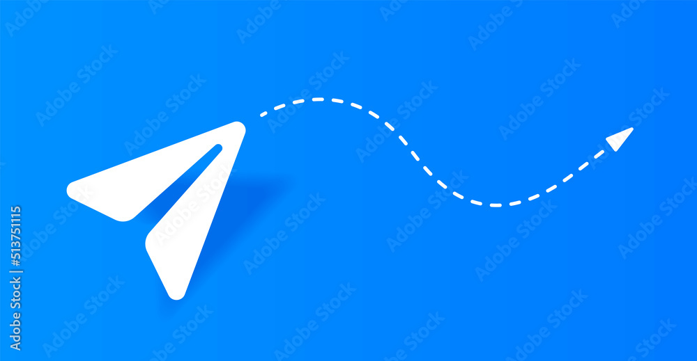 Poster Paper plane icon vector. Send icon. Submit direct sign. Message forward logo illustration. Trendy flat style graphic element for web site, UI UX, presentations. Stock vector EPS10.