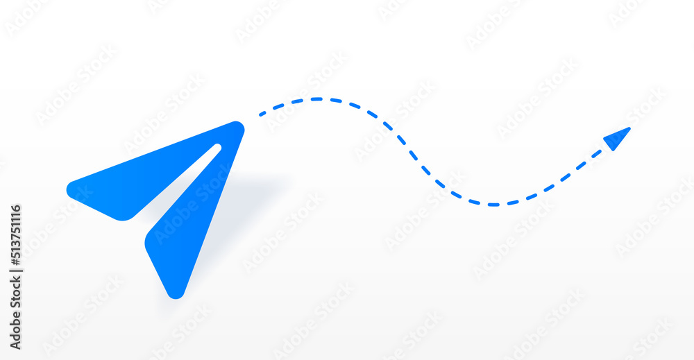 Poster Paper plane icon vector. Send icon. Submit direct sign. Message forward logo illustration. Trendy flat style graphic element for web site, UI UX, presentations. Stock vector EPS10.