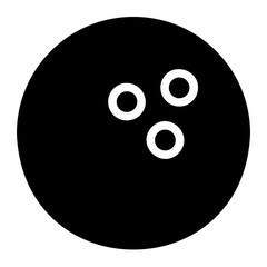 bowling glyph icon