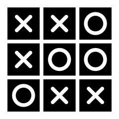 tic tac toe glyph icon