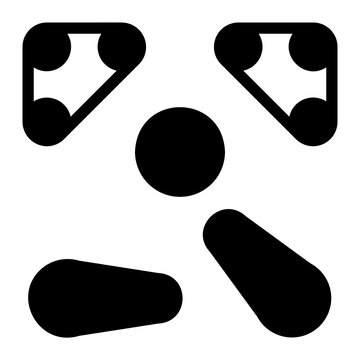 Pinball Glyph Icon