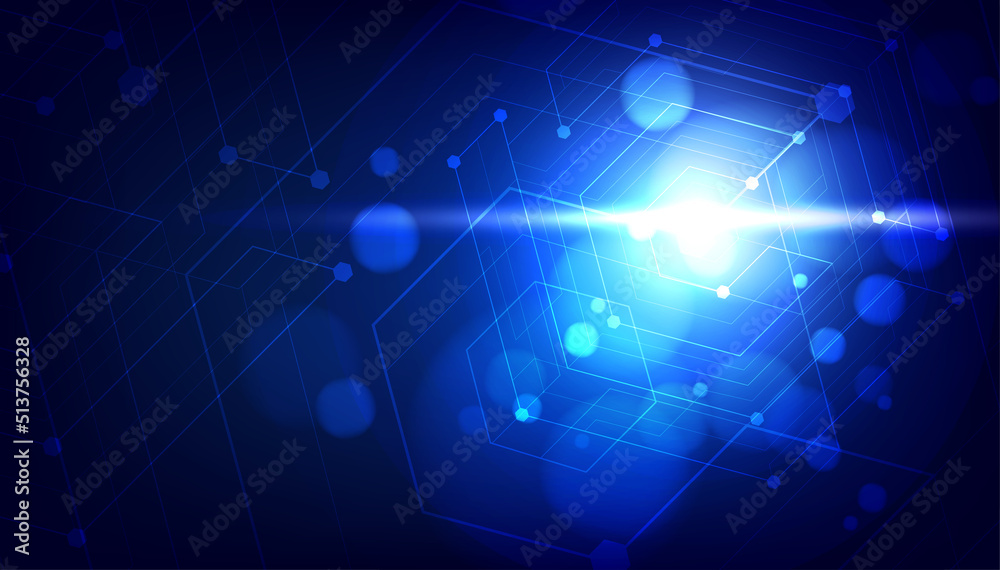 Poster abstract lines and dots connect background. technology connection digital data and big data concept.
