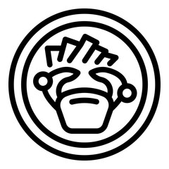Crab food icon outline vector. Meal tart. Fried egg