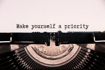 Make yourself a priority text on an old vintage typewriter.