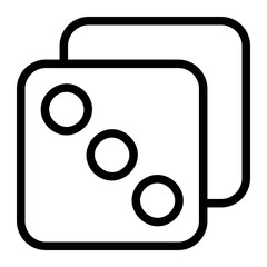 dice line icon