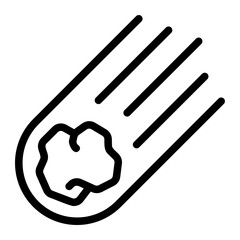 meteorite line icon