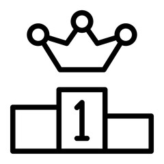 podium line icon