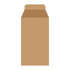 Paper brown bag. Eco-packaging. Vector.