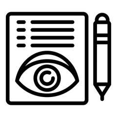 Eye care icon outline vector. Care check. Contact test