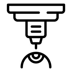 Eye laser icon outline vector. Vision correction. Check care